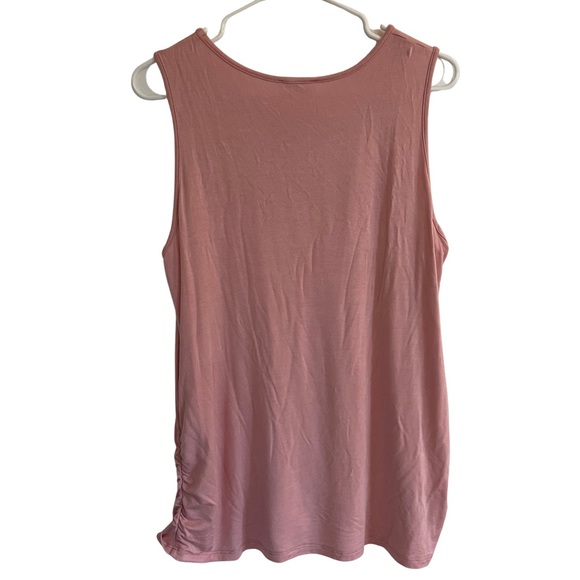 Light Pink Sleeveless Ruched Maternity Top - Size XL from Pink Blush Maternity - Picture 3 of 5